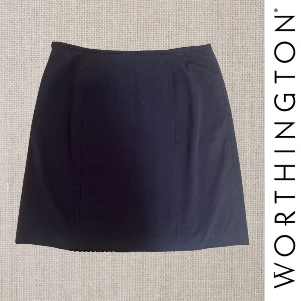 Worthingtons Works Brown Stretch Separates Pleated‎ Skirt, Size 12, MSRP $62 - Picture 2 of 5